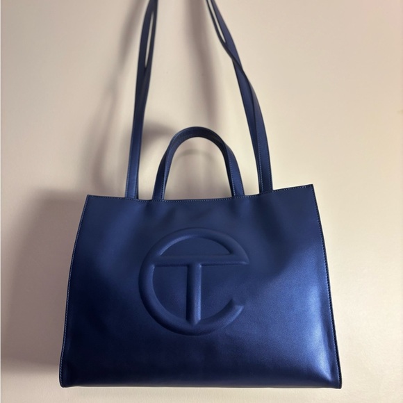 Telfar Medium Cobalt Shopping Bag w/ Dust Bag •EUC• - Picture 4 of 16